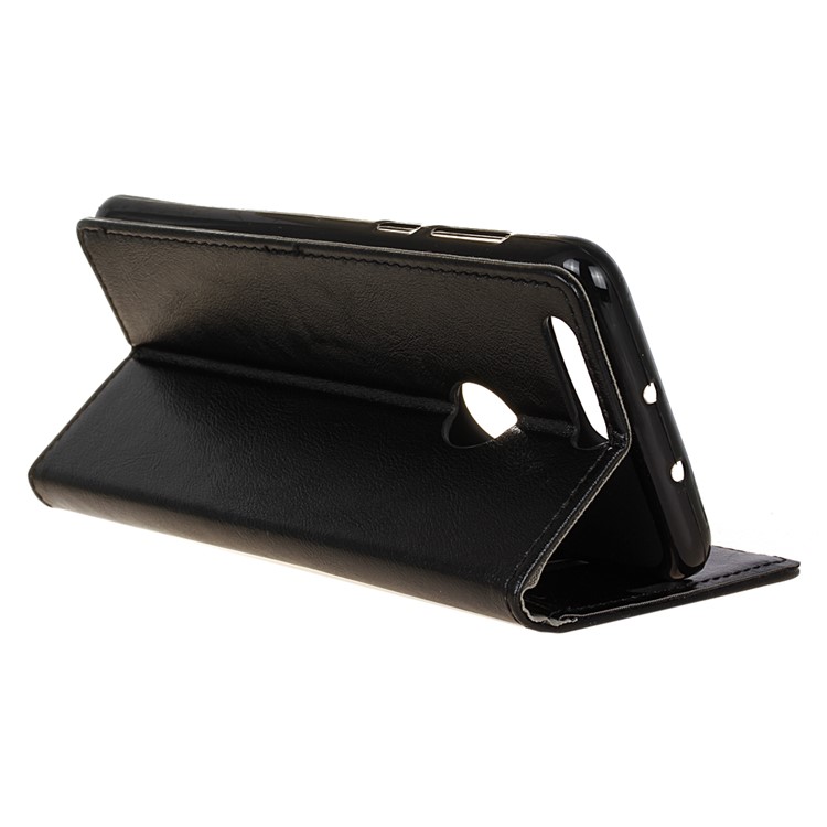 Crazy Horse Wallet Stand Leather Case for Huawei Honor 8 - Black-5