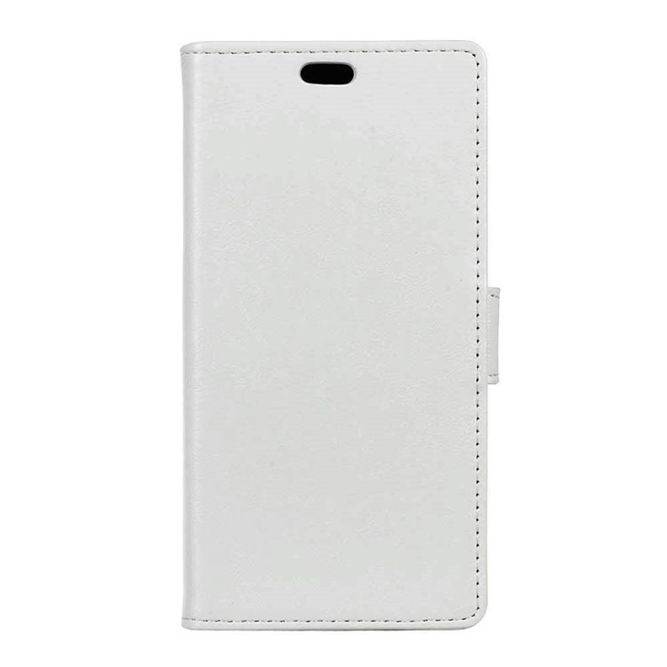 Crazy Horse Wallet Stand Leather Cover for Huawei Honor 8 - White-1