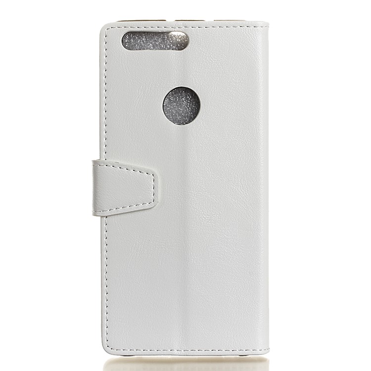 Crazy Horse Wallet Stand Leather Cover for Huawei Honor 8 - White-2