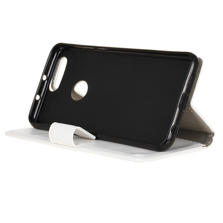 Crazy Horse Wallet Stand Leather Cover for Huawei Honor 8 - White-4