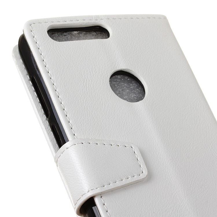 Crazy Horse Wallet Stand Leather Cover for Huawei Honor 8 - White-6