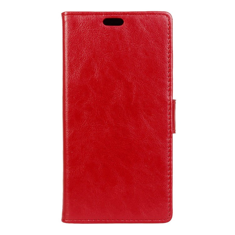 Crazy Horse Wallet Stand Leather Flip Case for Huawei Honor 8 - Red-1