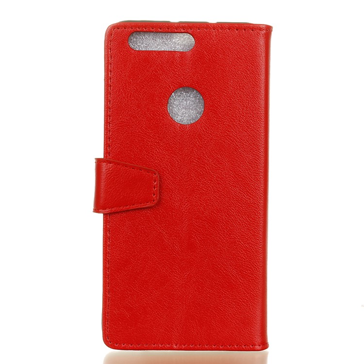 Crazy Horse Wallet Stand Leather Flip Case for Huawei Honor 8 - Red-2