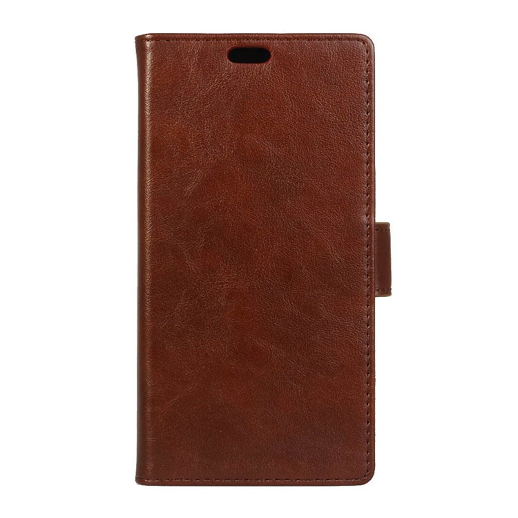 Crazy Horse Leather Flip Case with Stand for Huawei Honor 8 - Brown-1
