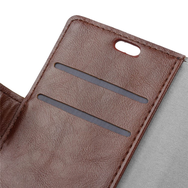 Crazy Horse Leather Flip Case with Stand for Huawei Honor 8 - Brown-6