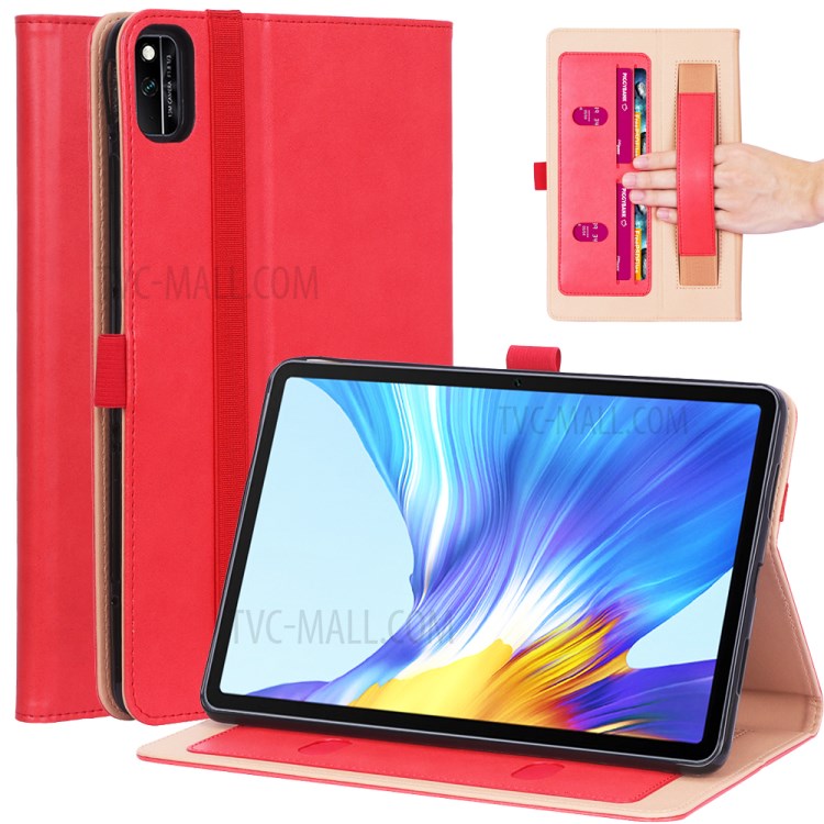 WY-2099 Business Style Flip Leather Stand Tablet Case with Card Slots for Honor V6 5G 10.4 - Red-1