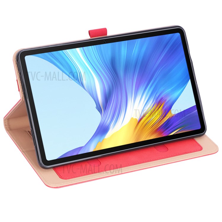 WY-2099 Business Style Flip Leather Stand Tablet Case with Card Slots for Honor V6 5G 10.4 - Red-12