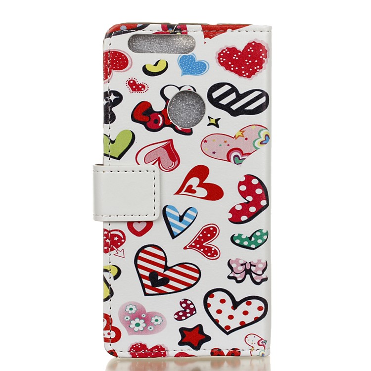 Illustration Leather Wallet Stand Shell for Huawei Honor 8 - Sweet Elements-2