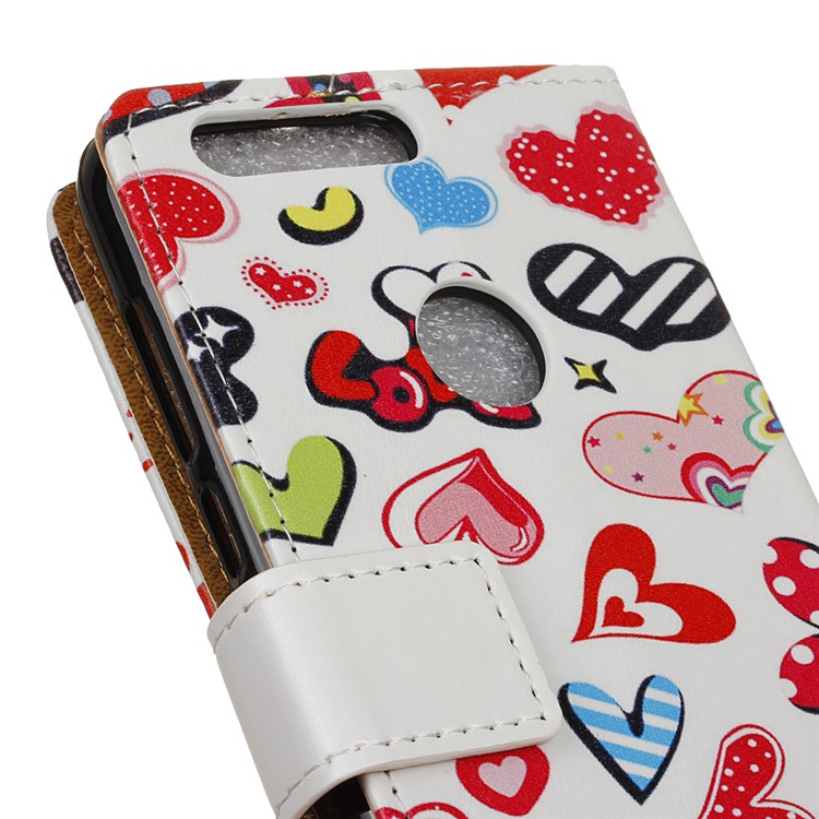 Illustration Leather Wallet Stand Shell for Huawei Honor 8 - Sweet Elements-3