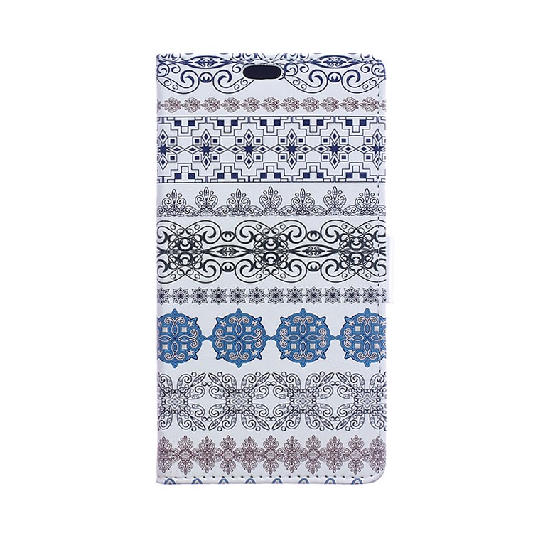 Illustration Leather Wallet Stand Case for Huawei Honor 8 - Ethnic Flower-1