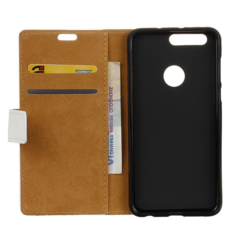 Patterned Leather Wallet Stand Case for Huawei Honor 8 - Colorful Stripes & Flowers-6