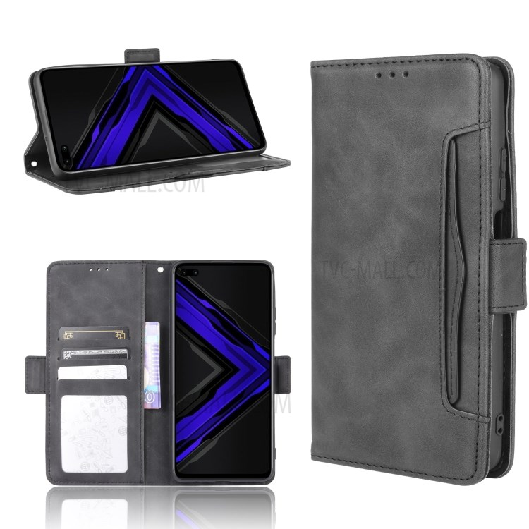 Wallet Leather Stand Case for Honor Play4 Pro - Black-1