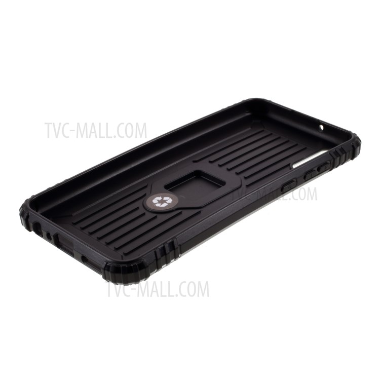 Shockproof Finger Ring Kickstand TPU Cover Cell Phone Shell for Huawei Enjoy 10e - Black-7