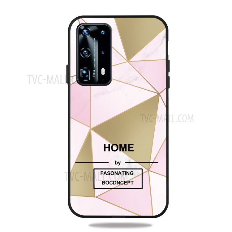 Fashion Marble Pattern Printing Matte Black Soft TPU Cover for Huawei P40 Pro+ - Style A-1