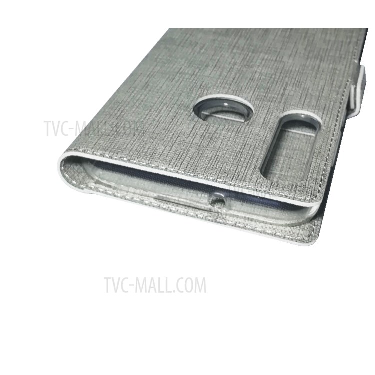 VILI DMK Leather Double Cards Side Buckle Style Phone Cover for Huawei Y7p/P40 lite E - Grey-23
