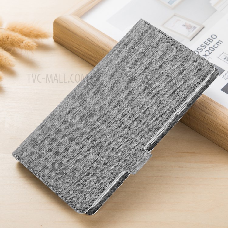 VILI DMK Leather Double Cards Side Buckle Style Phone Cover for Huawei Y7p/P40 lite E - Grey-24