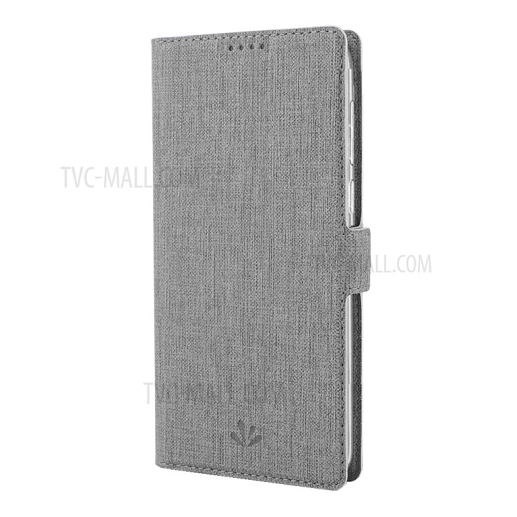 VILI DMK Leather Double Cards Side Buckle Style Phone Cover for Huawei Y7p/P40 lite E - Grey-5