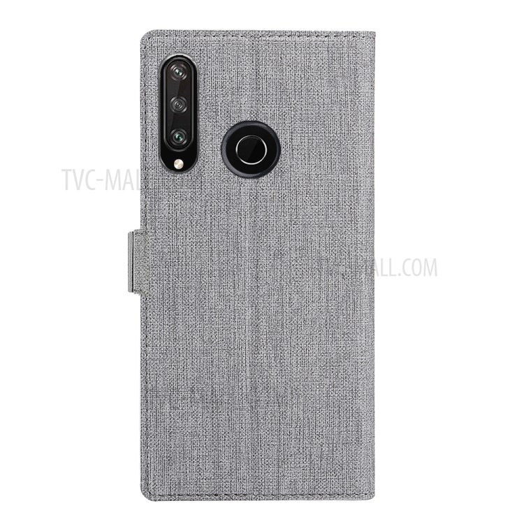 VILI DMK Leather Double Cards Side Buckle Style Phone Cover for Huawei Y7p/P40 lite E - Grey-7