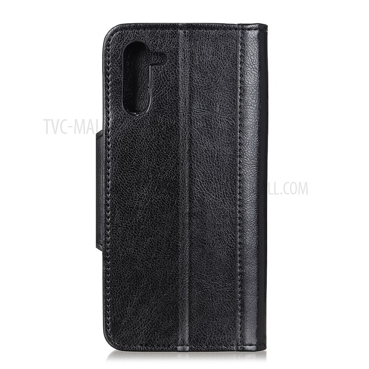 Textured PU Leather Wallet Stand Phone Cover for Huawei Maimang 9 - Black-2