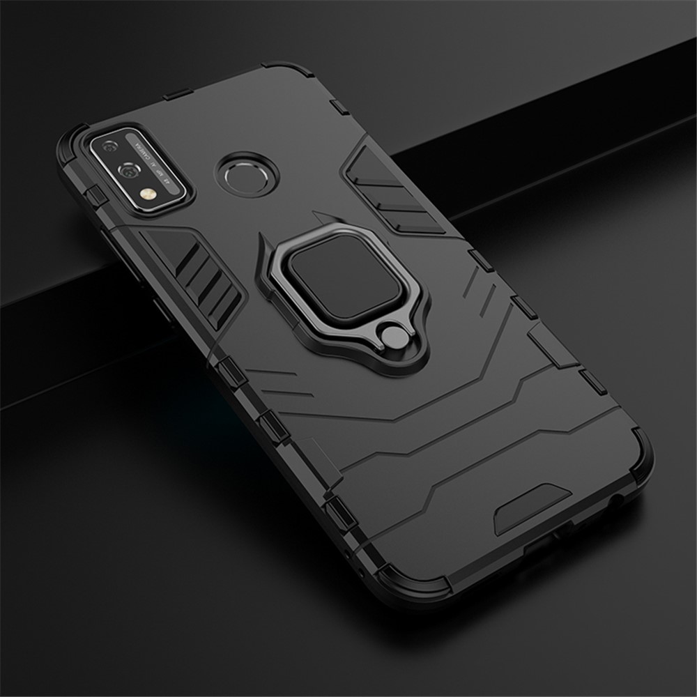 Держатель Кольца Kickstand Hybrid PC + TPU Combo Shell Case Для Honor 9x Lite - Черный