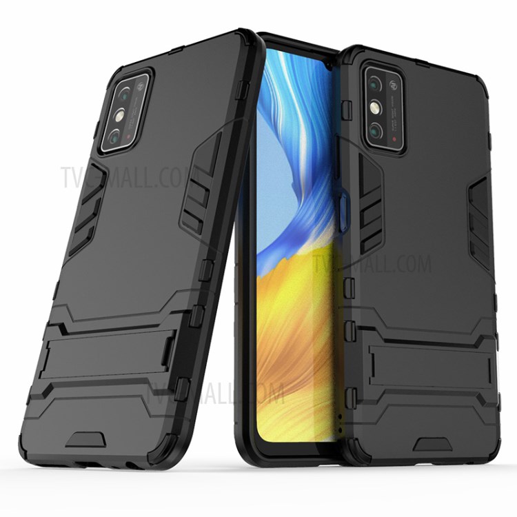 Plastic + TPU Hybrid Case Shell with Kickstand for Honor X10 Max - Black-2