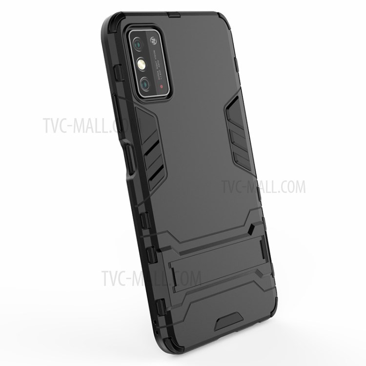 Plastic + TPU Hybrid Case Shell with Kickstand for Honor X10 Max - Black-3