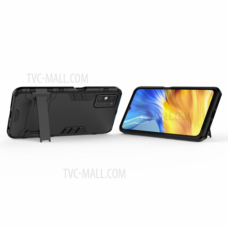 Plastic + TPU Hybrid Case Shell with Kickstand for Honor X10 Max - Black-5
