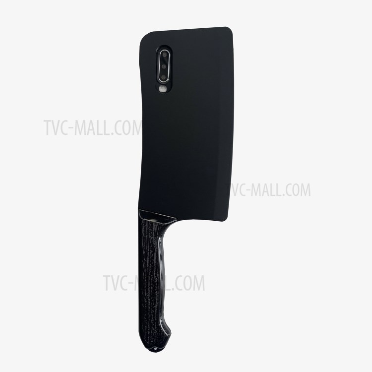 Creative Kitchen Knife Shaped PC+TPU Phone Case for Huawei P30 - Black-1