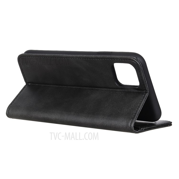 Auto-absorbed Split Leather Wallet Phone Cover with Stand Shell for Huawei Enjoy 20-4