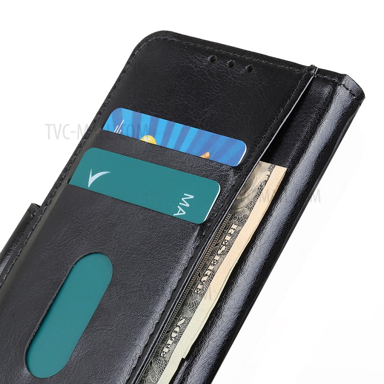 Crazy Horse Texture Leather Wallet Phone Case for Huawei Enjoy 20 - Black-9