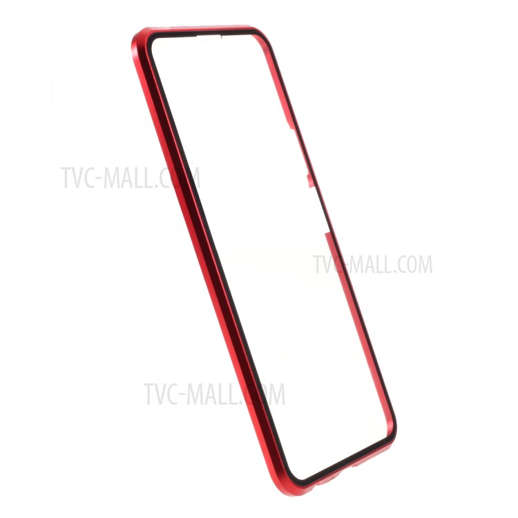 Detachable Shell Metal Magnetic Frame + Tempered Glass Phone Case for Huawei nova 7 SE/P40 Lite 5G - Red-4