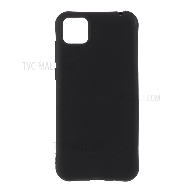Matte Soft TPU Shell Case for Huawei Y5p - Black-1