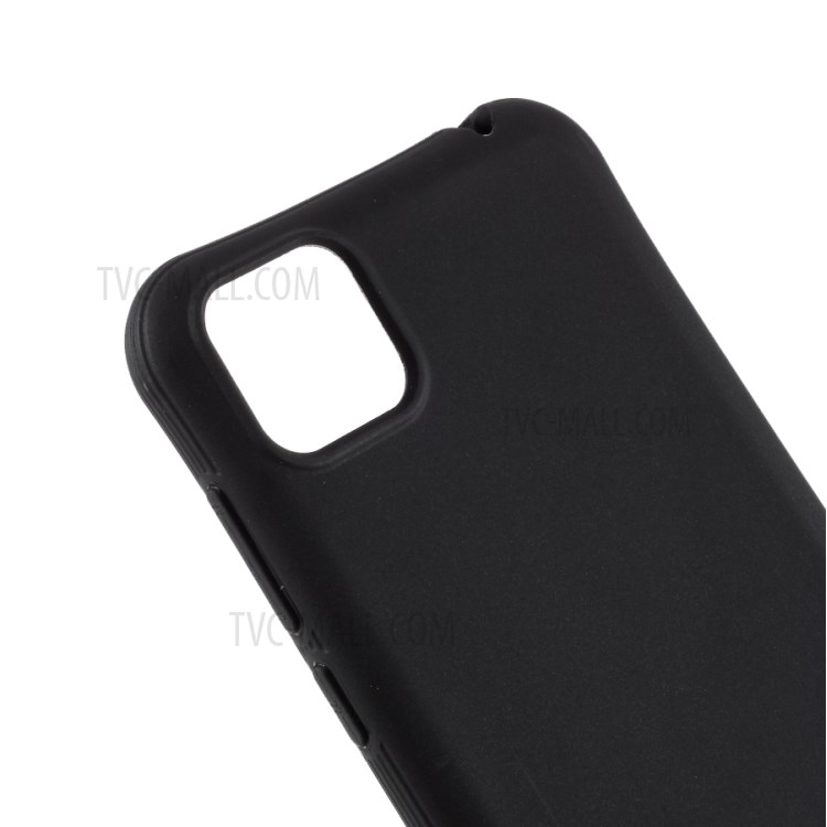 Matte Soft TPU Shell Case for Huawei Y5p - Black-4