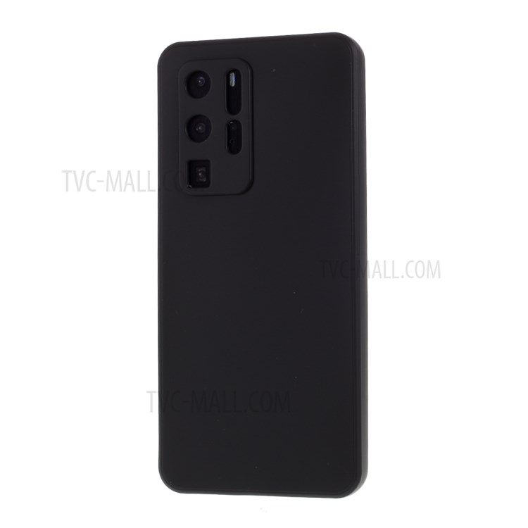 Contrast Color Button TPU Shell with Soft Lint Inner for Huawei P40 Pro - Black-2