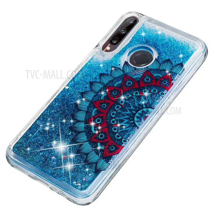 Pattern Printing Glitter Powder Quicksand TPU Phone Shell for Huawei Y7p - Malanda Flower-5