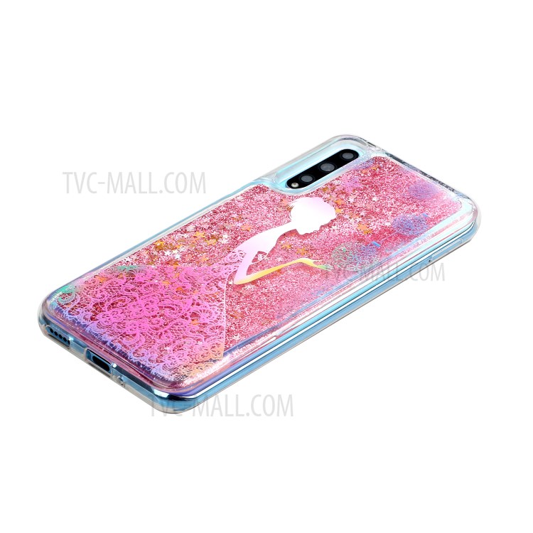 Pattern Printing Glitter Powder Quicksand Shell TPU Case for Huawei Enjoy 10s - Girl-4