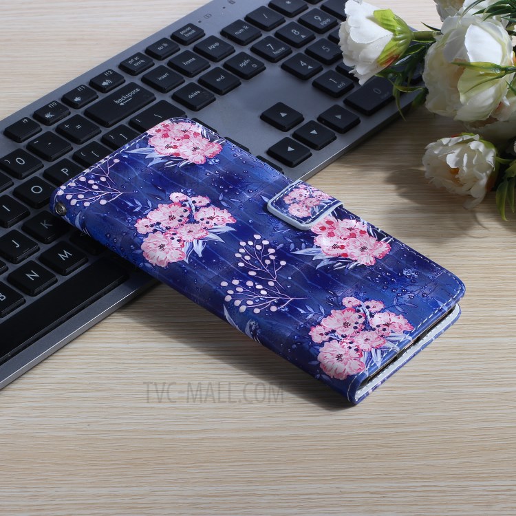 Light Spot Decor Patterned Magnetic Leather Stand Case for Huawei P40 lite 4G - Beautiful Flowers-6