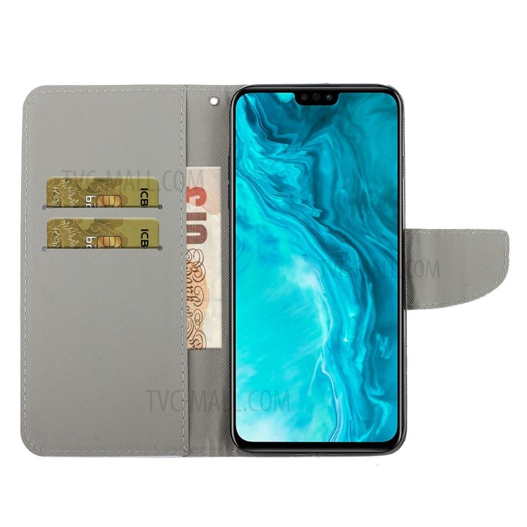 Pattern Printing Stand Shell Wallet Leather Case for Honor 9X Lite - Luminous Butterfly-6