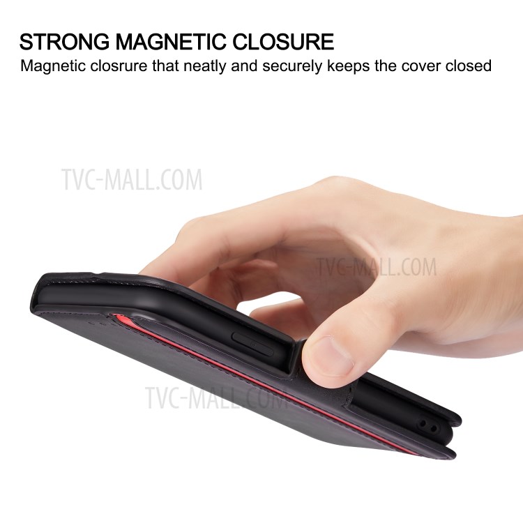 Retro Style Splicing Matte with Card Slots Leather Cover for Huawei P40 Pro - Black-7