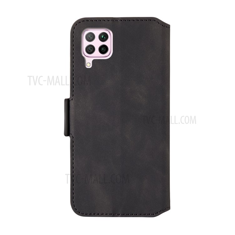 Retro Style Splicing Matte Leather Case for Huawei P40 lite 4G / Nova 7i / Nova 6 SE - Black-5