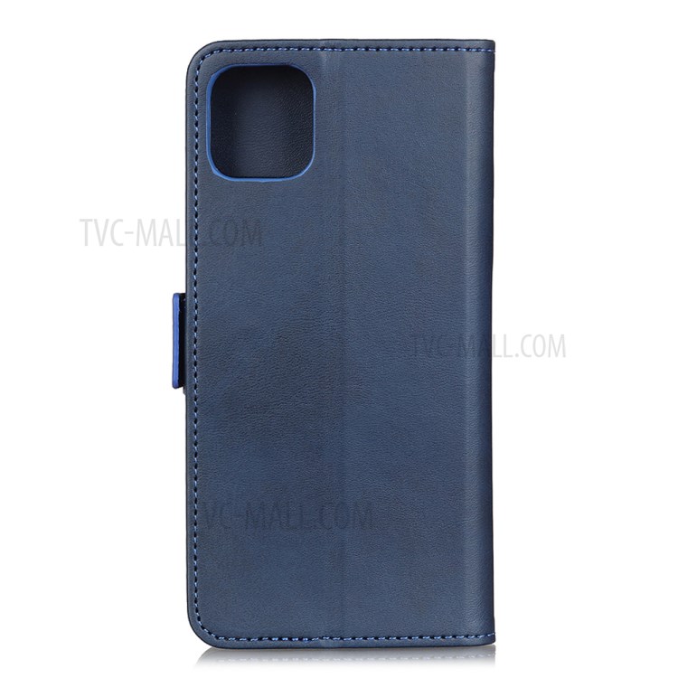 Magnetic Clasp Wallet PU Leather Case Accessory for Huawei Enjoy 20 - Blue-3