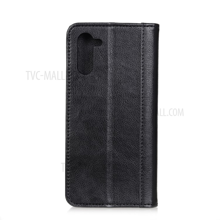 Auto-absorbed Litchi Texture Leather Shell for Huawei Maimang 9 - Black-3
