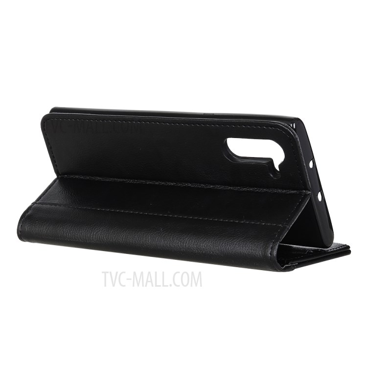 Auto-absorbed Litchi Texture Leather Shell for Huawei Maimang 9 - Black-4