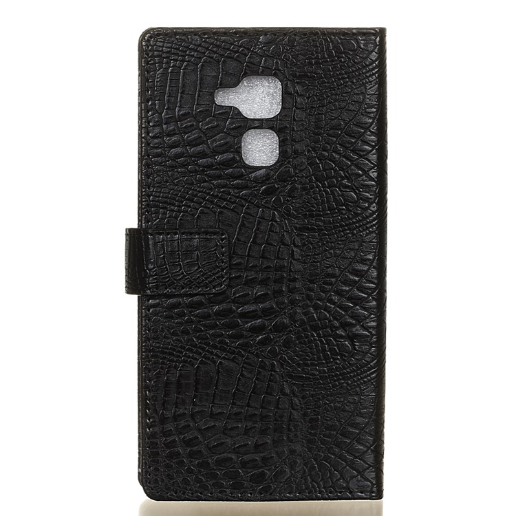 Crocodile Style Texture Wallet Leather Stand Case for Huawei Honor 5c / GT3 - Black-2