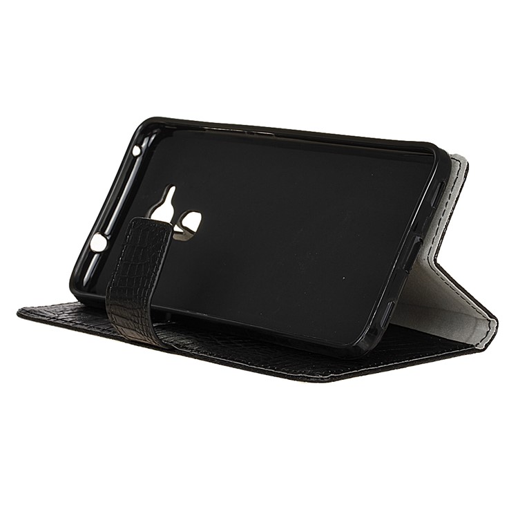 Crocodile Style Texture Wallet Leather Stand Case for Huawei Honor 5c / GT3 - Black-5