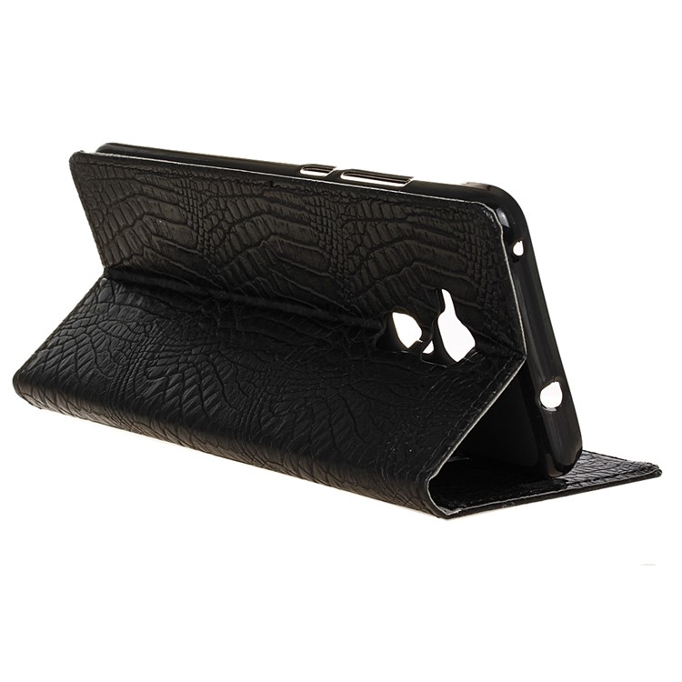 Crocodile Style Texture Wallet Leather Stand Case for Huawei Honor 5c / GT3 - Black-6