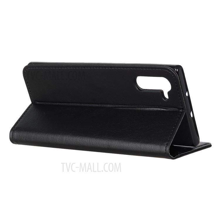 Litchi Skin Leather Wallet Stand Cover Case for Huawei Maimang 9 - Black-4