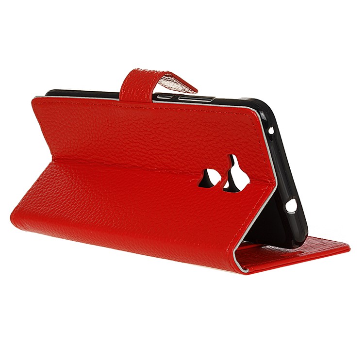 Genuine Leather Wallet Stand Shell Litchi Skin for Huawei Honor 5c / GT3 - Red-6