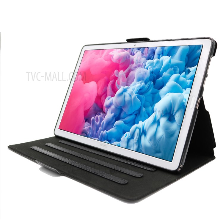 Ultra-thin Carbon Fiber Skin Stand Leather Tablet Cover for Huawei MatePad 10.8 (2020) - Black-2