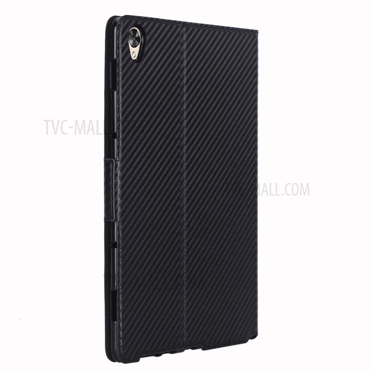 Ultra-thin Carbon Fiber Skin Stand Leather Tablet Cover for Huawei MatePad 10.8 (2020) - Black-5